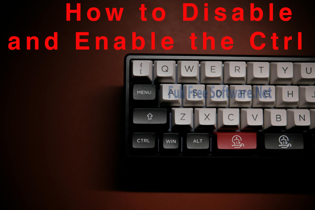 How to Disable and Enable the Ctrl Key